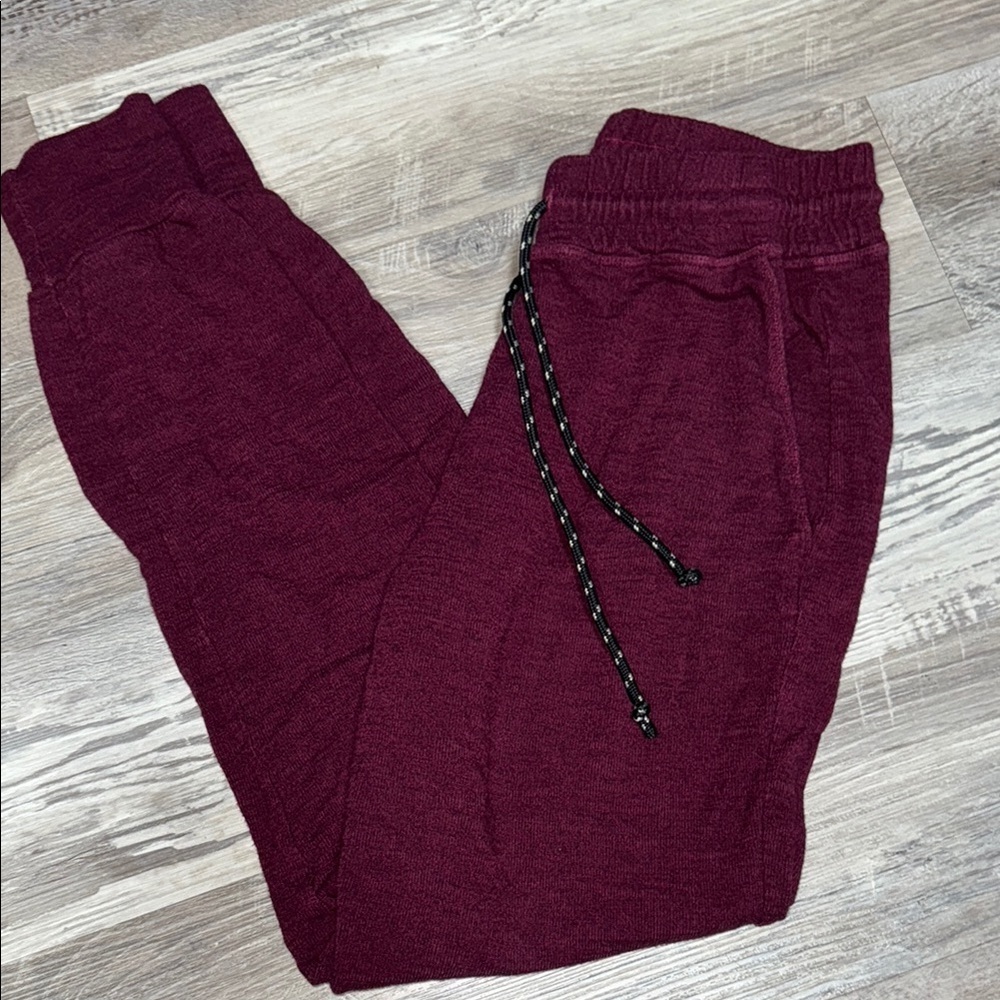 Sundry by Evereve Comfy Burgundy Jogger Pants - Picture 6 of 6